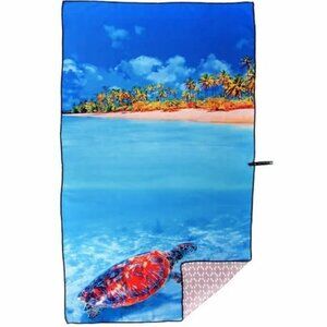 Whitley Willows Sea Turtle Print Packable Microfiber Travel Yoga Towel New